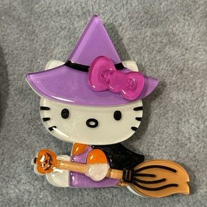 Halloween Erstwilder Hello Kitty Witch Learn to Spell Brooch Pin NIB
